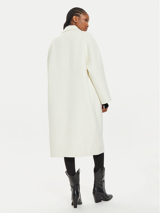 ViCOLO ViCOLO Wollmantel TS0006 Écru Regular Fit