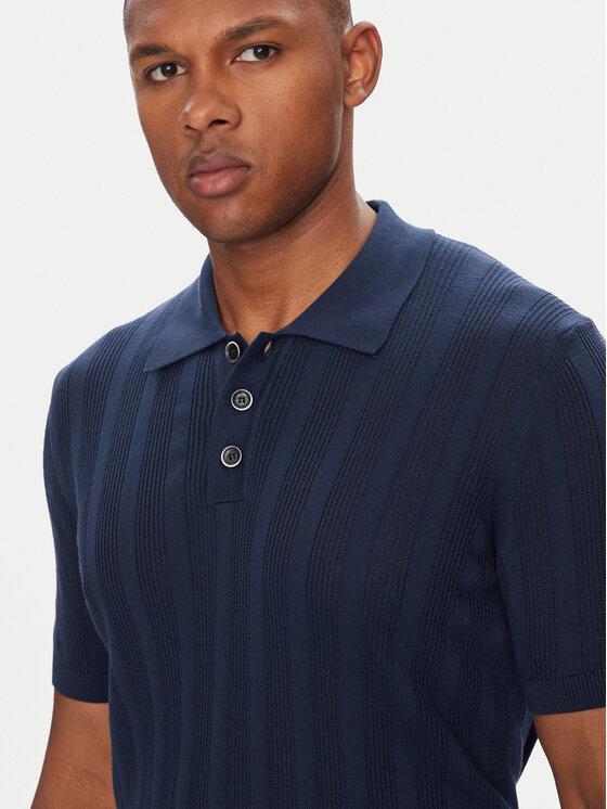 Baldessarini Baldessarini Поло B4 50024.5232 Cиній Slim Fit