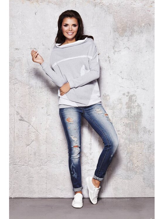 Infinite You Infinite You Felpa M016 Grigio Basic Fit