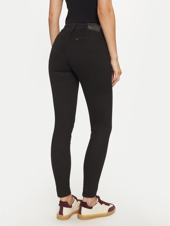 Lee Lee Jeansy L626AE47 Czarny Skinny Fit