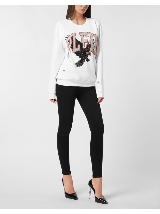 PHILIPP PLEIN PHILIPP PLEIN Bluza 26321 Biały Regular Fit