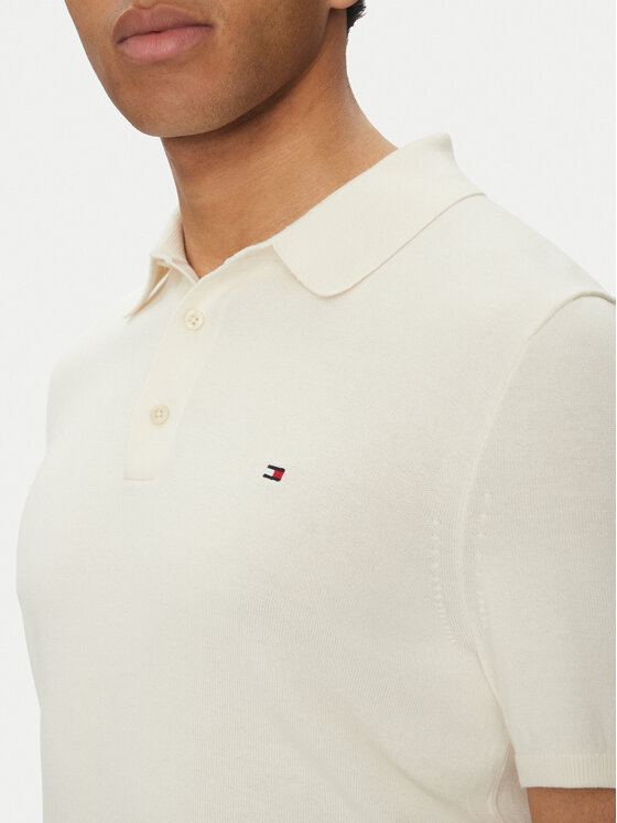 Tommy Hilfiger Tommy Hilfiger Тениска с яка и копчета Essential MW0MW37396 Бежов Regular Fit