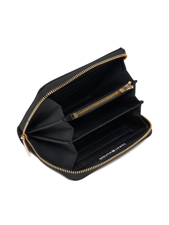 Tommy Hilfiger Tommy Hilfiger Mali ženski novčanik Th Icon Med Za Nylon AW0AW17741 Crna