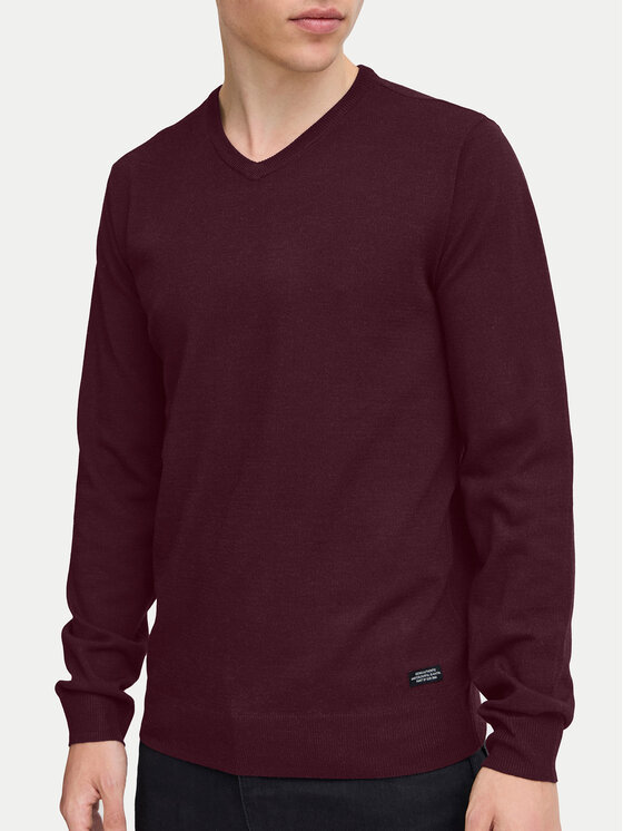 Blend Blend Sweter 20717955 Bordowy Regular Fit