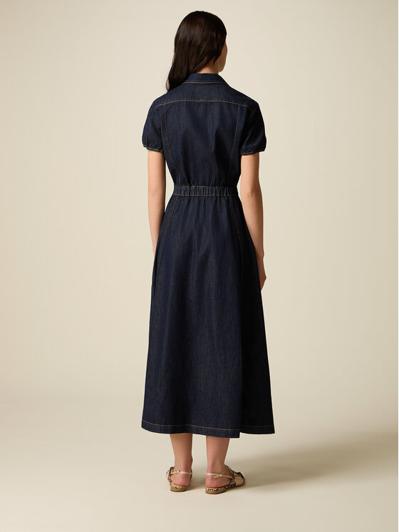 Oltre Oltre Vestito da giorno 700HR005172N034 Blu A-Line Fit