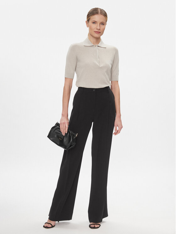 Calvin Klein Calvin Klein Тениска с яка и копчета K20K206915 Бежов Slim Fit