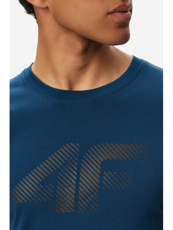 4F 4F T-Shirt 4FWMM00TTSHM2257-46S Zielony Regular Fit