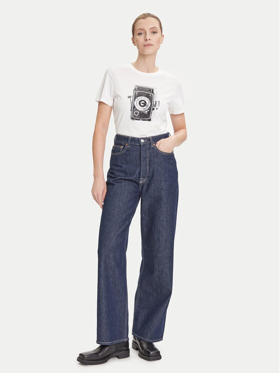 Weekend Max Mara Weekend Max Mara T-Shirt Guglia 2525976031 Biały Regular Fit