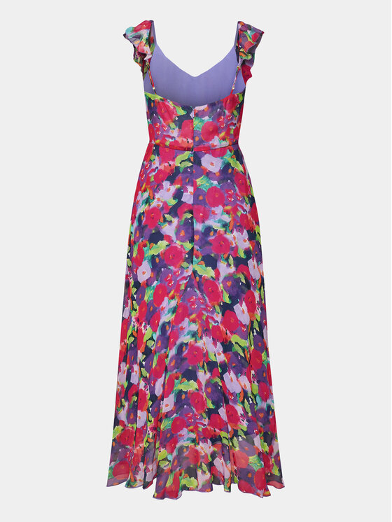 Nissa Nissa Sukienka letnia RC14754 Kolorowy Regular Fit