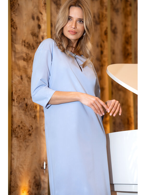 Stylove Stylove Večerní šaty S394 Světle modrá Premium Fit