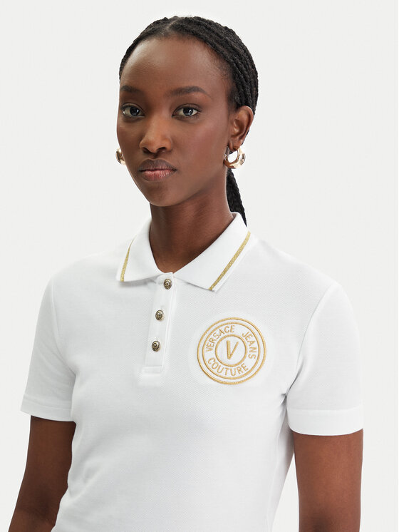 Versace Jeans Couture Versace Jeans Couture Polokošeľa 80HAGT02 CJ01T Biela Regular Fit