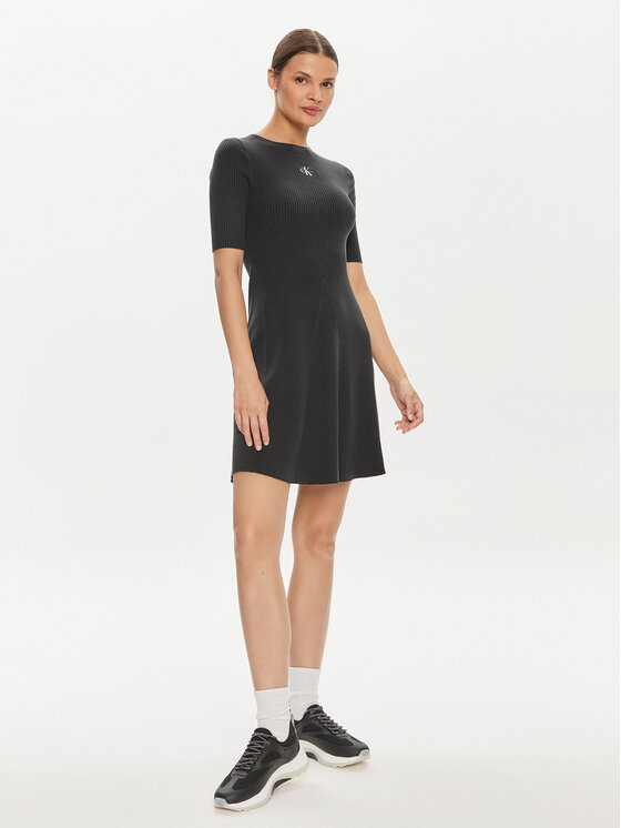 Calvin Klein Jeans Calvin Klein Jeans Trikotažinė suknelė J20J223519 Juoda Slim Fit
