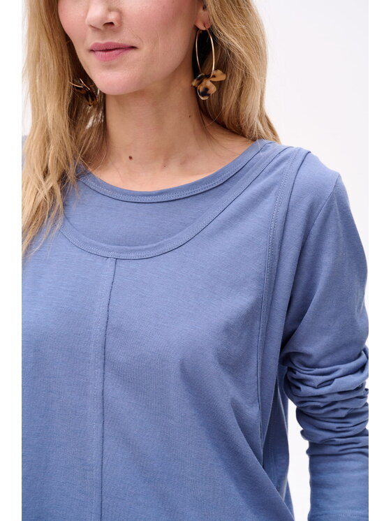 blue shadow blue shadow Bluzka Klarisa Niebieski Regular Fit