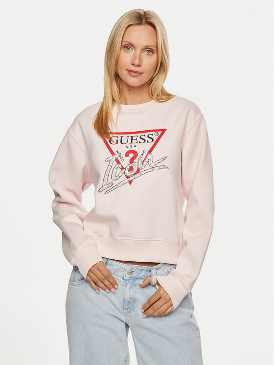 Guess Guess Džemperis W4YQ25 KB681 Rožinė Regular Fit