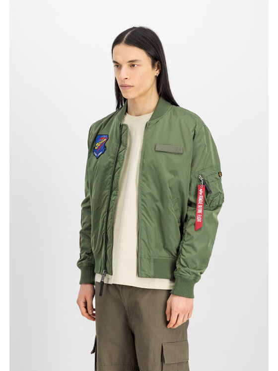 Alpha Industries Alpha Industries Bunda bomber MA-1 TT Flying Tigers Light Bomber Jacket Zelená Slim Fit