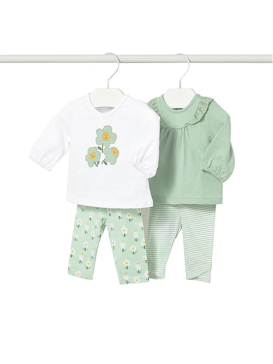 Mayoral Mayoral Completo maglietta e leggings 1741 Verde Regular Fit