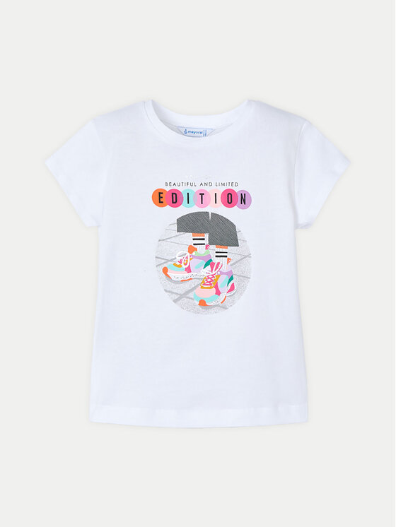 Mayoral T-Shirt 3014 Biały Regular Fit