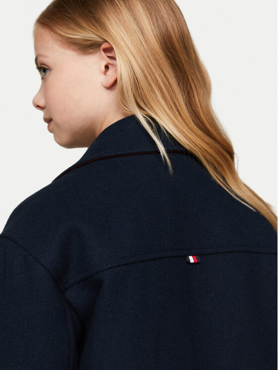 Tommy Hilfiger Tommy Hilfiger Płaszcz przejściowy KG0KG08053 Granatowy Regular Fit