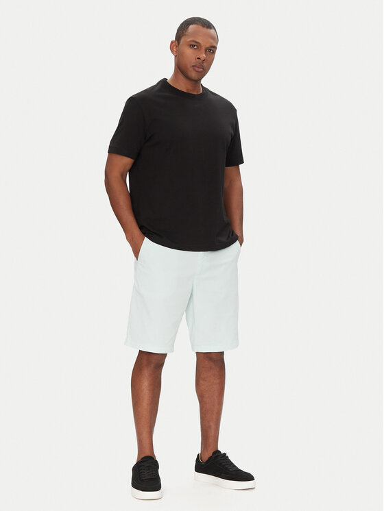 BOSS BOSS Bavlnené šortky Chino-Slim-Shorts 50536723 Modrá Regular Fit