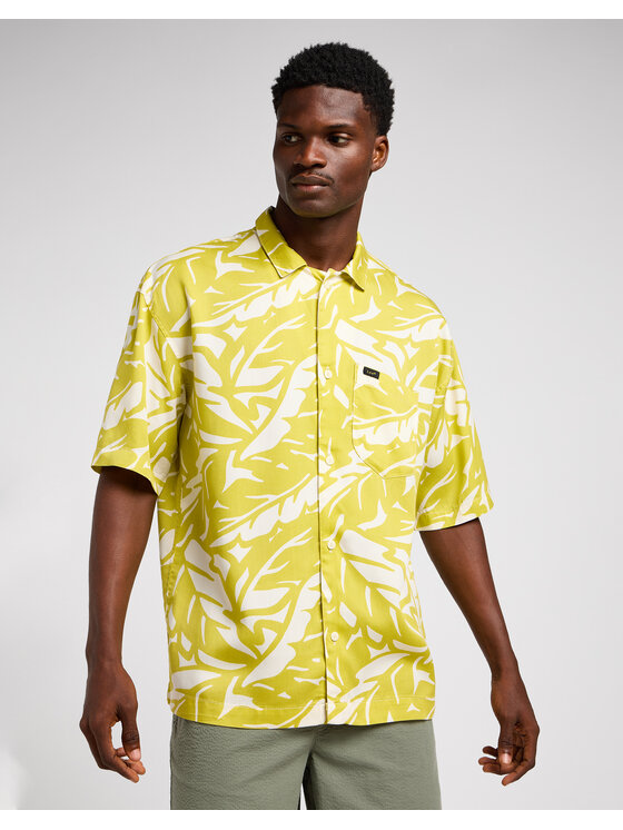Lee Lee Koszula LEE CAMP SHIRT Żółty Relaxed Fit