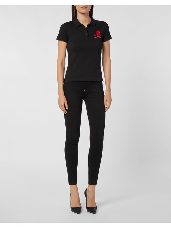 PHILIPP PLEIN PHILIPP PLEIN Polo 805 Czarny Regular Fit