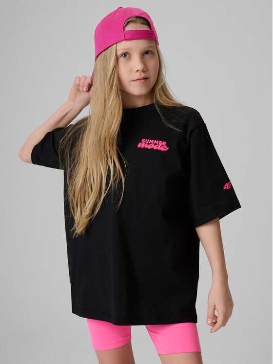 4F 4F T-Shirt POOLSIDE CLUB Czarny