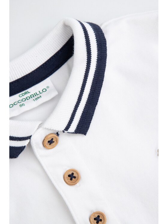 Coccodrillo Coccodrillo Polokošeľa WC5143601EBB-001 Biela Regular Fit