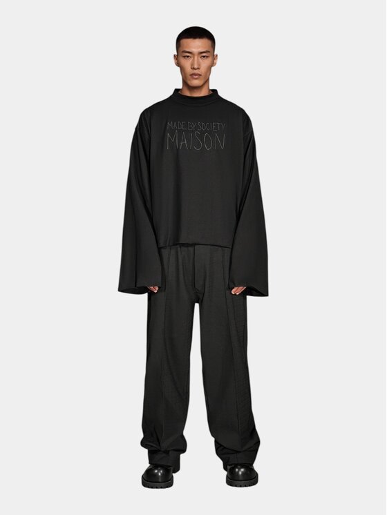MADE BY SOCIETY MADE BY SOCIETY T-Shirt OVER FIT - T17704 Czarny Basic Fit