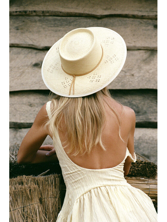 Paris+Hendzel Paris+Hendzel Kapelusz Off White Panama Gambler Beżowy