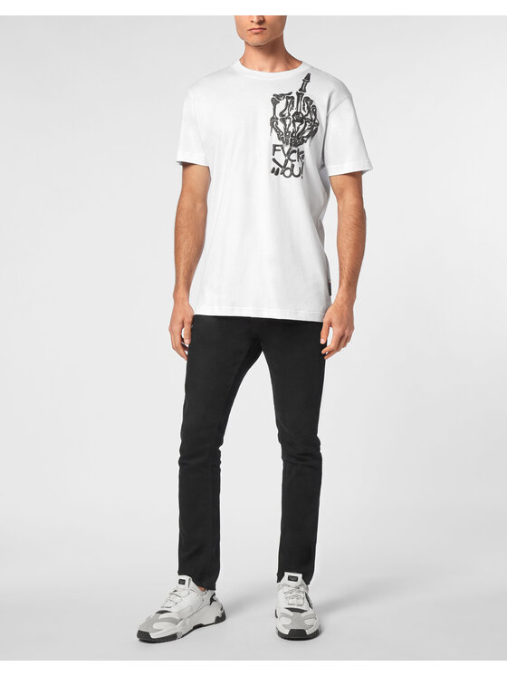 PHILIPP PLEIN PHILIPP PLEIN T-Shirt 11489 Bílá Regular Fit