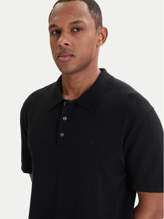 Calvin Klein Calvin Klein Polo LV04LC326G Czarny Regular Fit