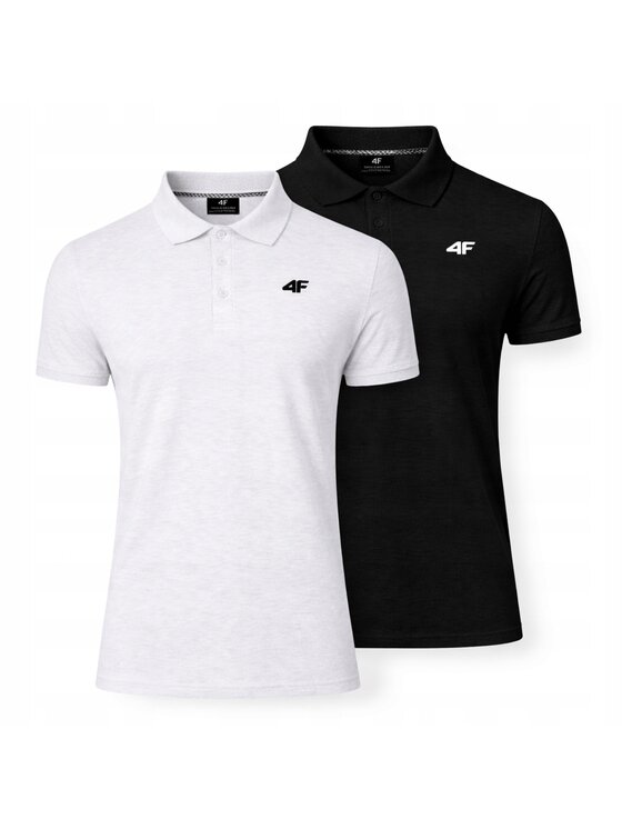 4F 4F Polo Z-0771-2-D Biały Regular Fit
