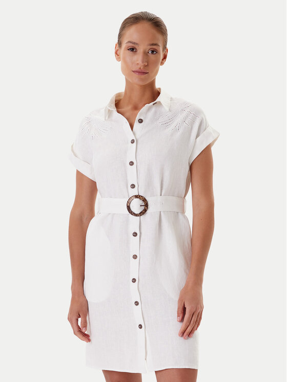 TATUUM Tatuum Rochie tip cămașă Salima T2509.207 Alb Regular Fit
