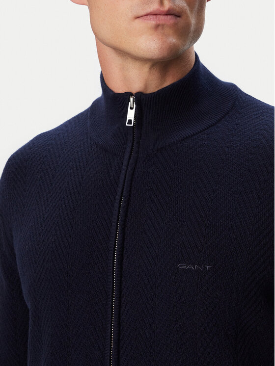 Gant Gant Kardigán 8050334 Tmavomodrá Regular Fit
