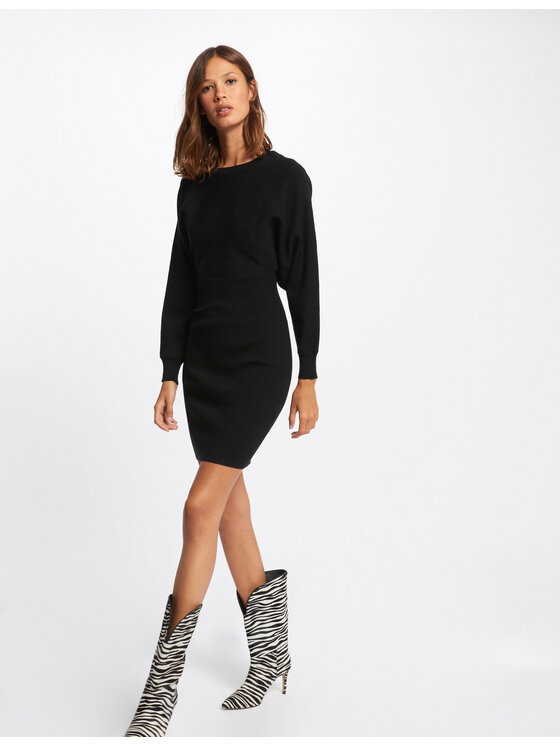 Morgan Morgan Úpletové šaty 212-RMLUMI Čierna Slim Fit