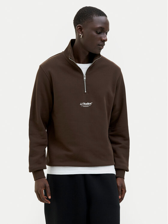 Jack&Jones Jack&Jones Majica dugih rukava Soho 12278793 Smeđa Relaxed Fit