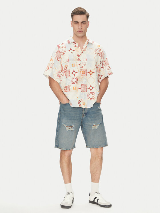 Jack & Jones Jack & Jones Džínové šortky Alex 12274957 Modrá Loose Fit