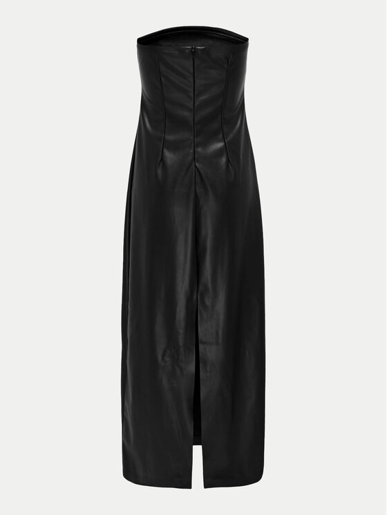 ONLY ONLY Šaty z imitace kůže Esther 15334722 Černá Slim Fit