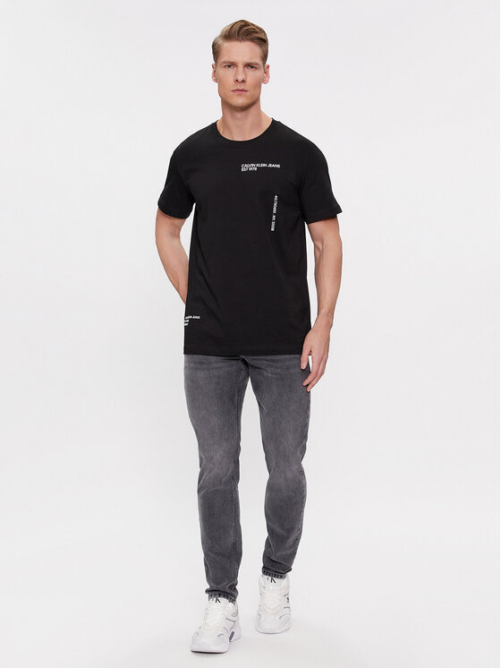 Calvin Klein Jeans Calvin Klein Jeans T-shirt Text J30J325065 Nero Regular Fit