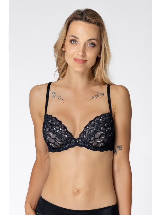 Rosme Rosme Biustonosz push-up Anabell Czarny