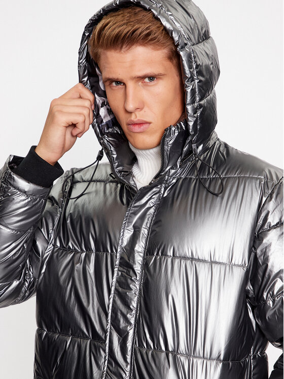 Guess Guess Žieminė striukė M3BL43 WEHC0 Sidabrinė Regular Fit