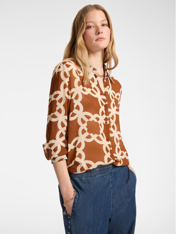 Elena Mirò Elena Mirò Camicia 5155P200217N002 Marrone Regular Fit