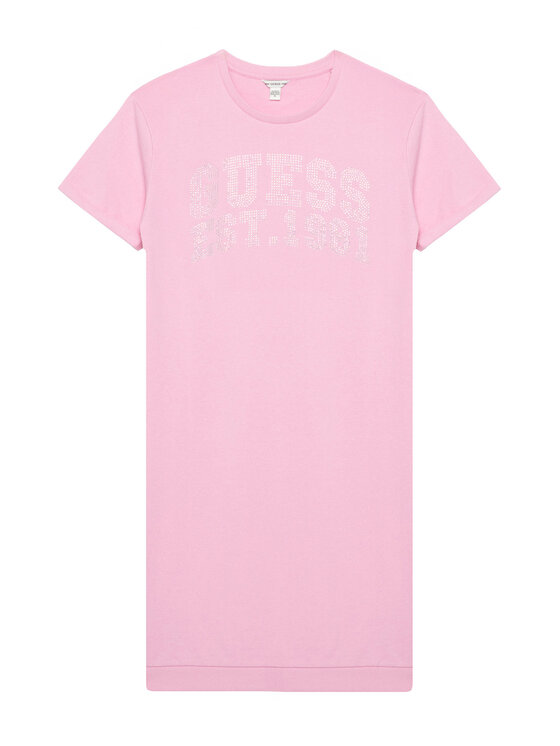 Guess Guess Ежедневна рокля J6RK00 KA6R4 Розов Regular Fit