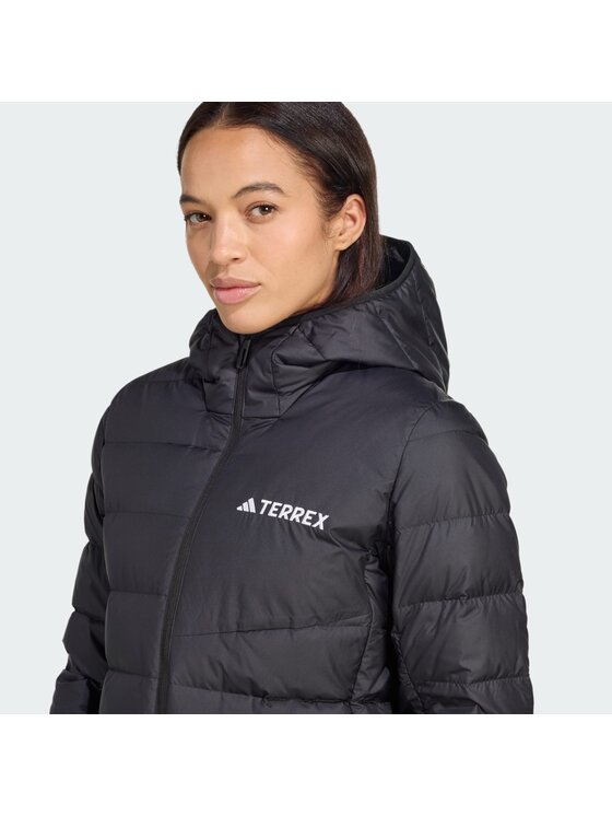 adidas adidas Kurtka puchowa Terrex Multi Light Down Hooded Parka 2.0 Czarny Regular Fit