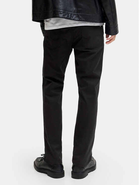 Jack & Jones Jack & Jones Kalhoty z materiálu Clark Finn 12293328 Černá Regular Fit