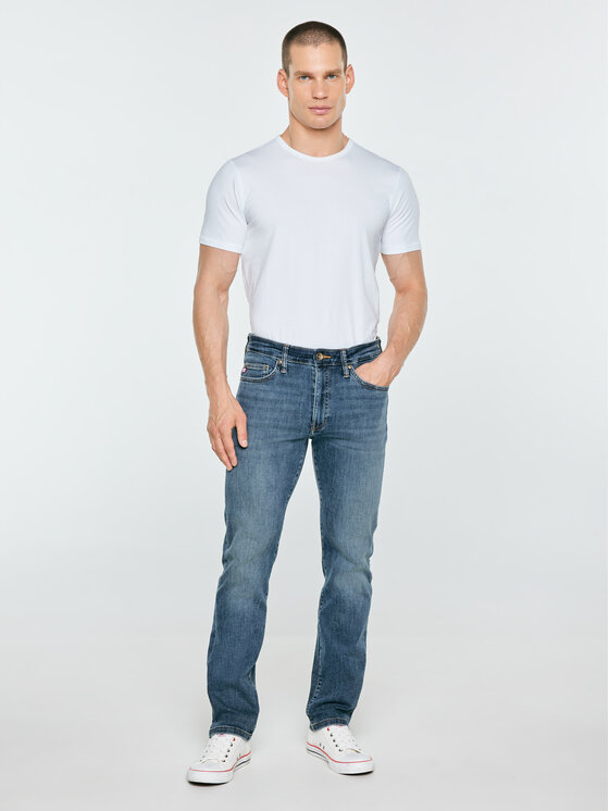 BIG STAR BIG STAR Jeansy TERRY HIGH WAIST Niebieski Slim Fit