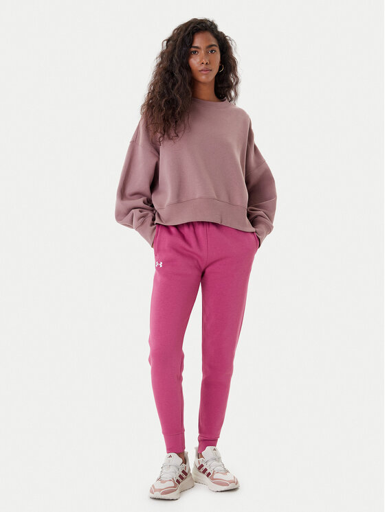 Under Armour Under Armour Donji dio trenerke Ua Rival 1379438 Ružičasta Loose Fit