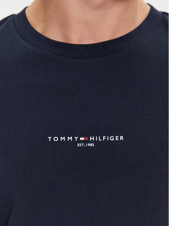 Tommy Hilfiger Tommy Hilfiger Póló Logo MW0MW32584 Sötétkék Slim Fit