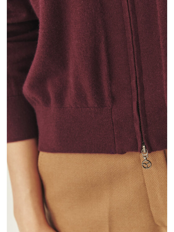 TATUUM TATUUM Sweter PILAR Bordowy Classic Fit
