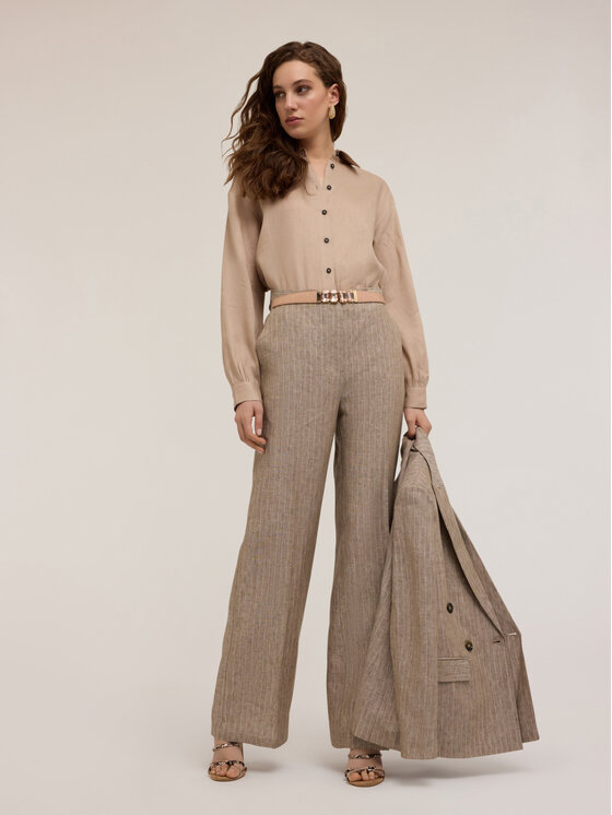 Motivi Motivi Camicia 5225W000471N002 Écru Regular Fit